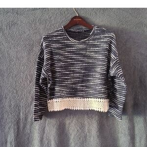 Navy and White Striped Sweater